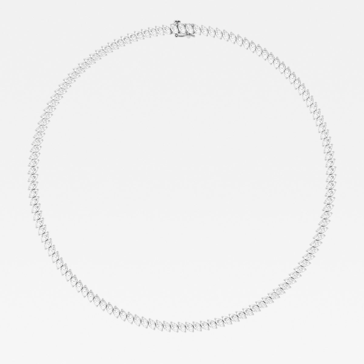 Marquise Lab Grown Diamond Marquise Tennis Necklaces, EF Color, VS Clarity, IGI Certified