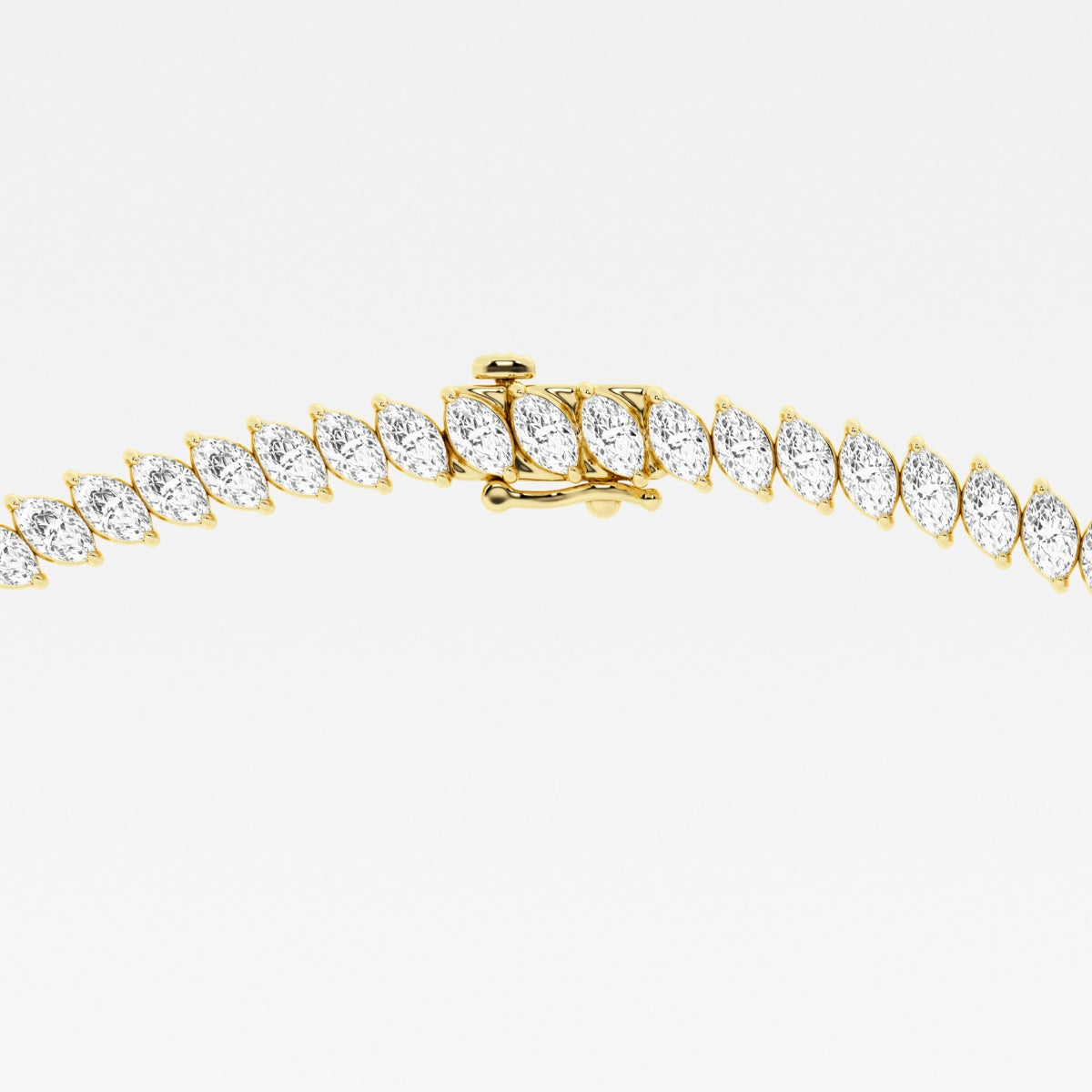 Marquise Lab Grown Diamond Marquise Tennis Necklaces, EF Color, VS Clarity, IGI Certified