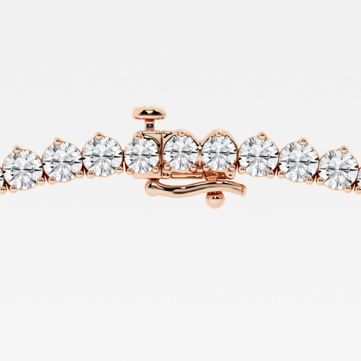 Round Lab Grown Diamond Graduated Riviera Fashion Necklace, EF Color, VS Clarity, IGI Certified