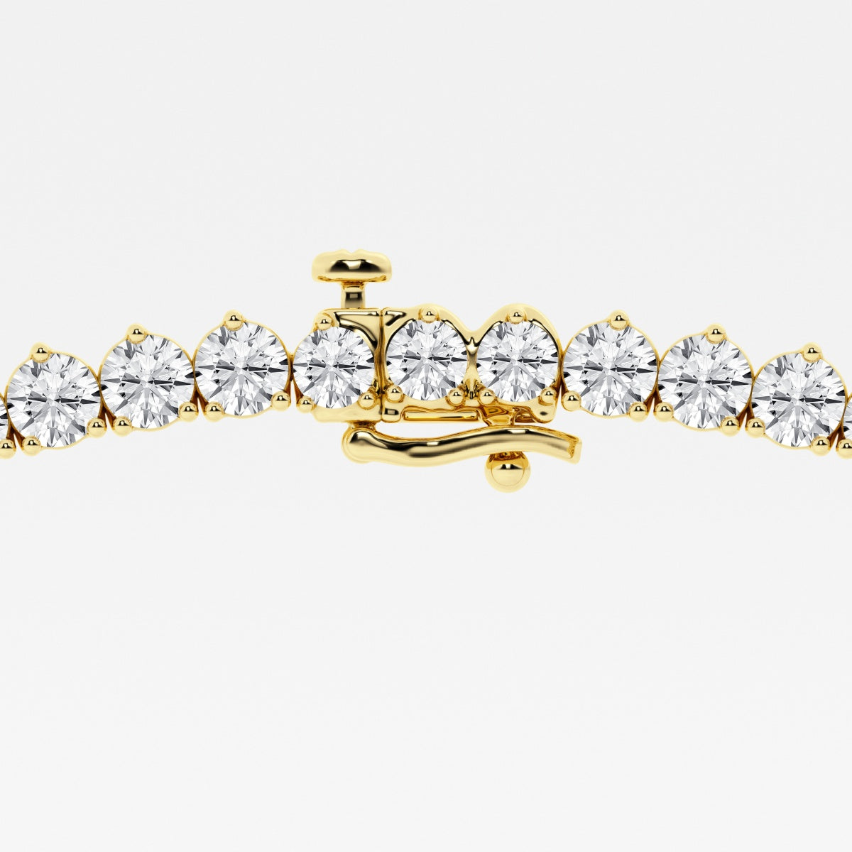 Round Lab Grown Diamond Graduated Riviera Fashion Necklace, EF Color, VS Clarity, IGI Certified