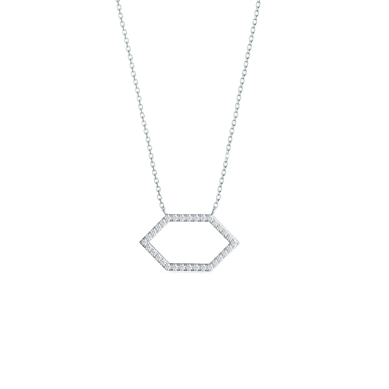 Round Lab Grown Diamond Open 6th Element Necklace, EF Color, VS Clarity, IGI Certified