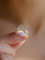 Common :: D VVS1 Oval lab grown diamond pavé engagement ring
