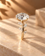 Common :: F-G VS 2ct Oval lab grown diamond botanical inspired ring