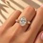 Common :: 3.30TCW vintage engagement ring with 3CT Oval center