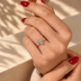 Common :: D E F Oval lab grown diamond vintage engagement ring