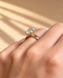Common :: 3CT oval solitaire engagement ring with a distinctive 3MM band.