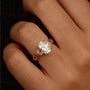 Common :: 1.90ct oval lab grown diamond ring with marquise diamond accents