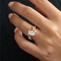 Common :: E color VVS1 oval lab grown diamond engagement ring by Unii Jewels