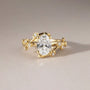 Common :: Unii Jewels 1.58ct oval lab grown diamond floral engagement ring