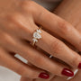 Common :: D VVS1 Pear lab grown diamond nature inspired engagement ring