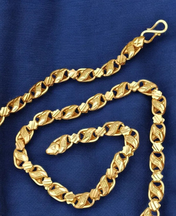 Classical Oval with Star Design Kadi Chain For Men