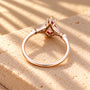 Common :: Pink Kite Cut Diamond Ring with D E F Round side diamonds