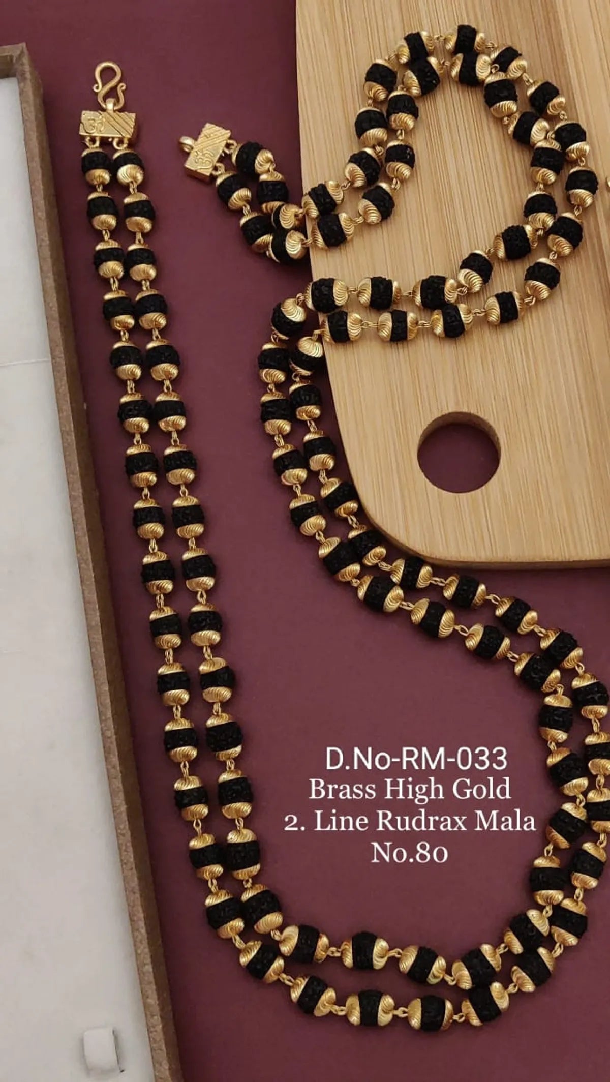 Brass High Gold Rudraksh Mala