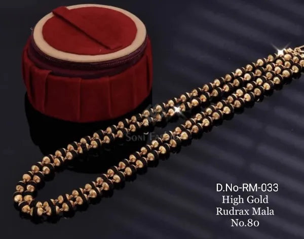 Brass High Gold Rudraksh Mala