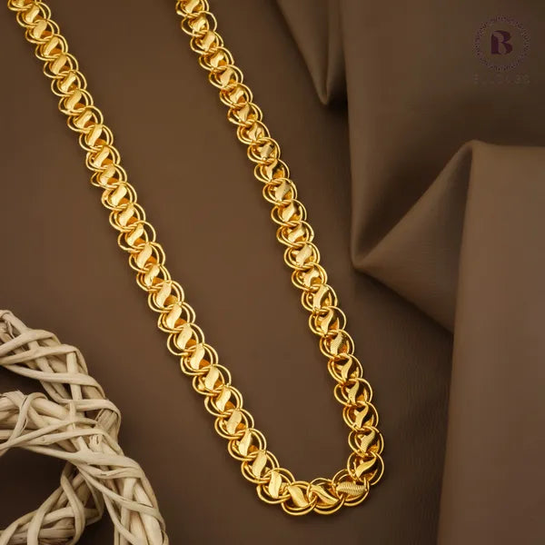 Classic Design Superior Quality Gold Plated Lotus chain for Mans