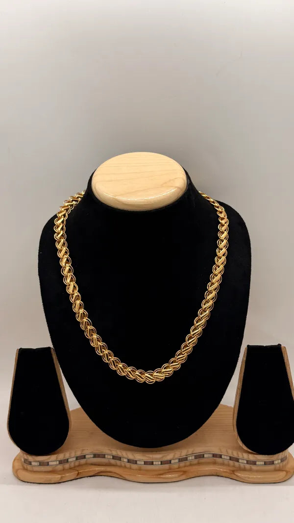 Classic Design Superior Quality Gold Plated Lotus chain for Mans