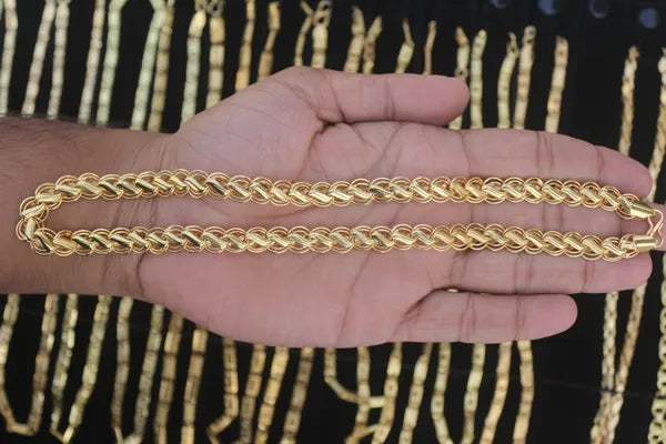 Classic Design Superior Quality Gold Plated Lotus chain for Mans