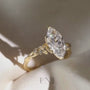Common :: 1.63ct Marquise lab grown diamond botanical ring close up video