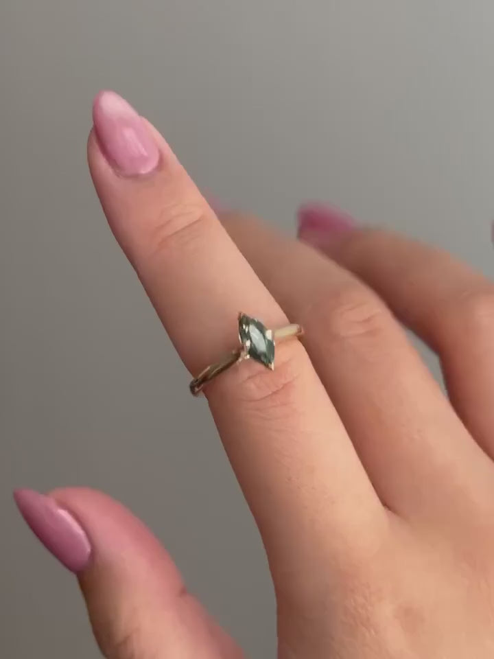 Common :: Unii Jewels 1ct Teal Marquise lab grown diamond solitaire ring video