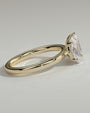 Yellow :: Zorentia pear and oval toi et moi lab grown diamond engagement ring 360 view yellow gold IGI certified 1.5ct pear 1.5ct oval two stone ring