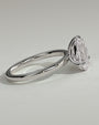 White :: Velserae pear and princess toi et moi lab grown diamond engagement ring 360 view white gold IGI certified two stone ring