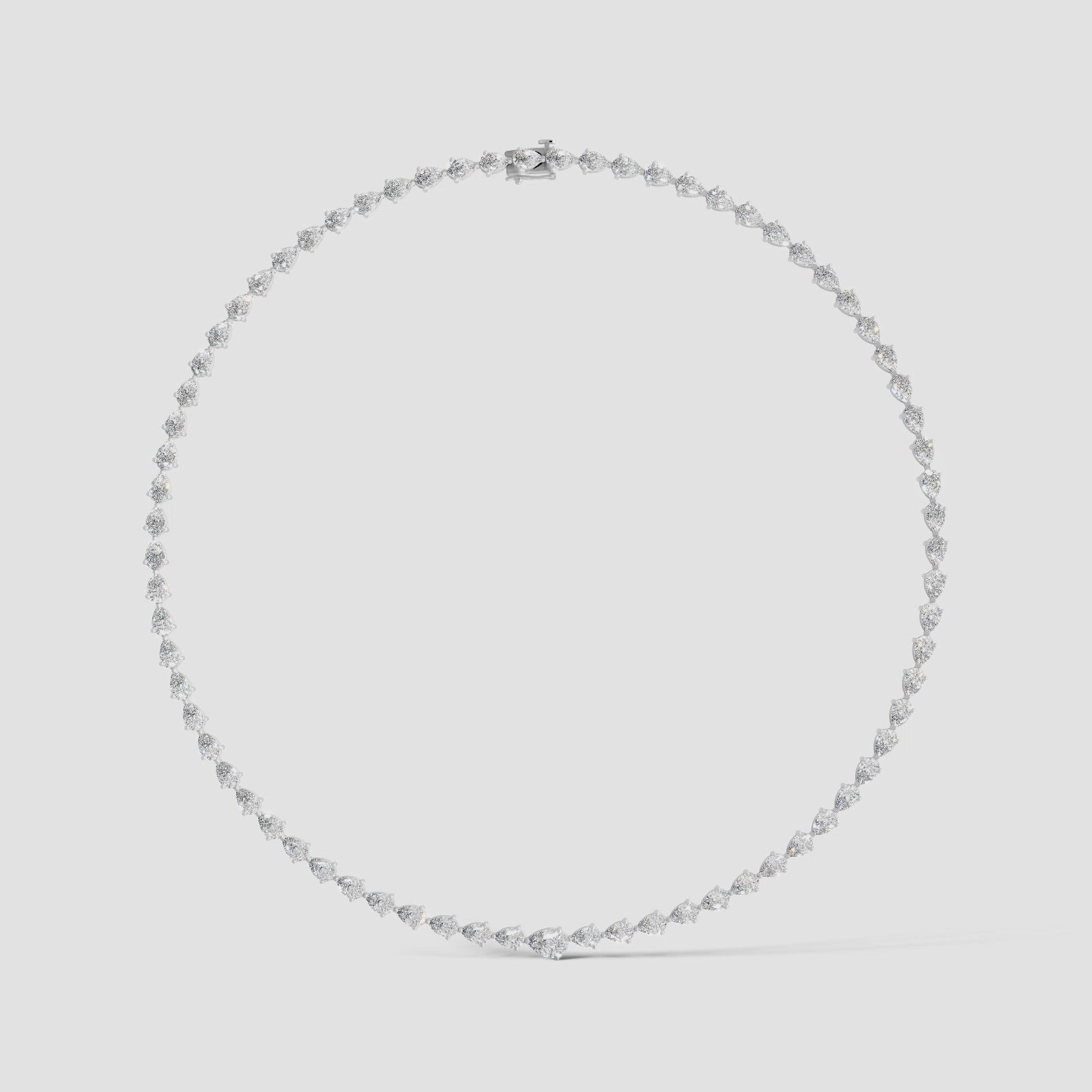 white :: elegant pear lab grown diamond necklace for formal occasions