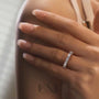 Rose :: elegant Quenara emerald cut lab grown diamond eternity ring luxury design