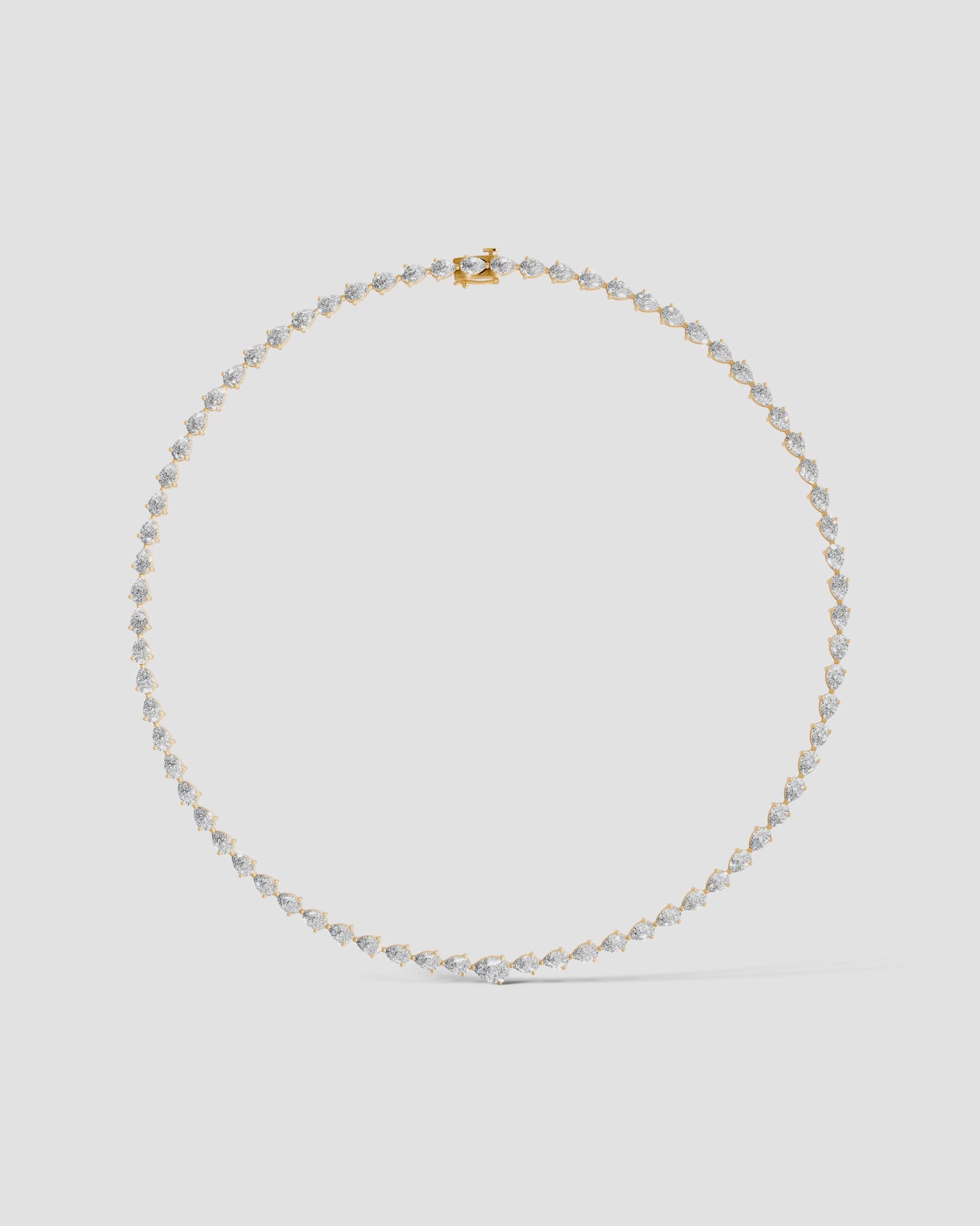 yellow :: elegant pear lab grown diamond necklace for formal occasions