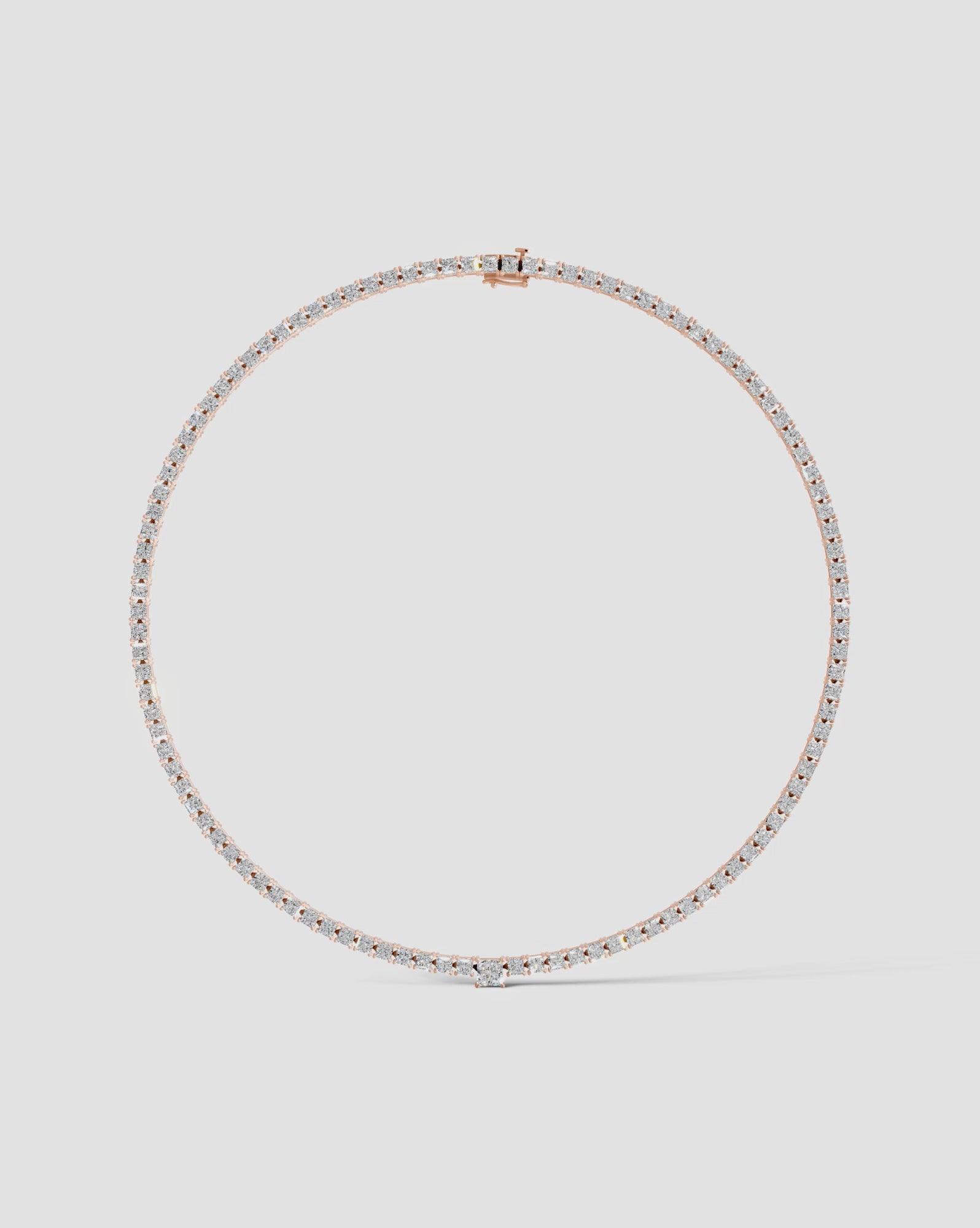 rose :: elegant princess lab grown diamond necklace for formal occasions