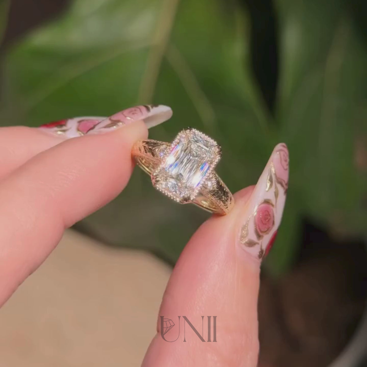 Common :: Unii Jewels 2.30ct Criss Cut lab grown diamond engagement ring video