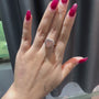 Common :: 4.08ct pink Heart lab grown diamond engagement ring close up