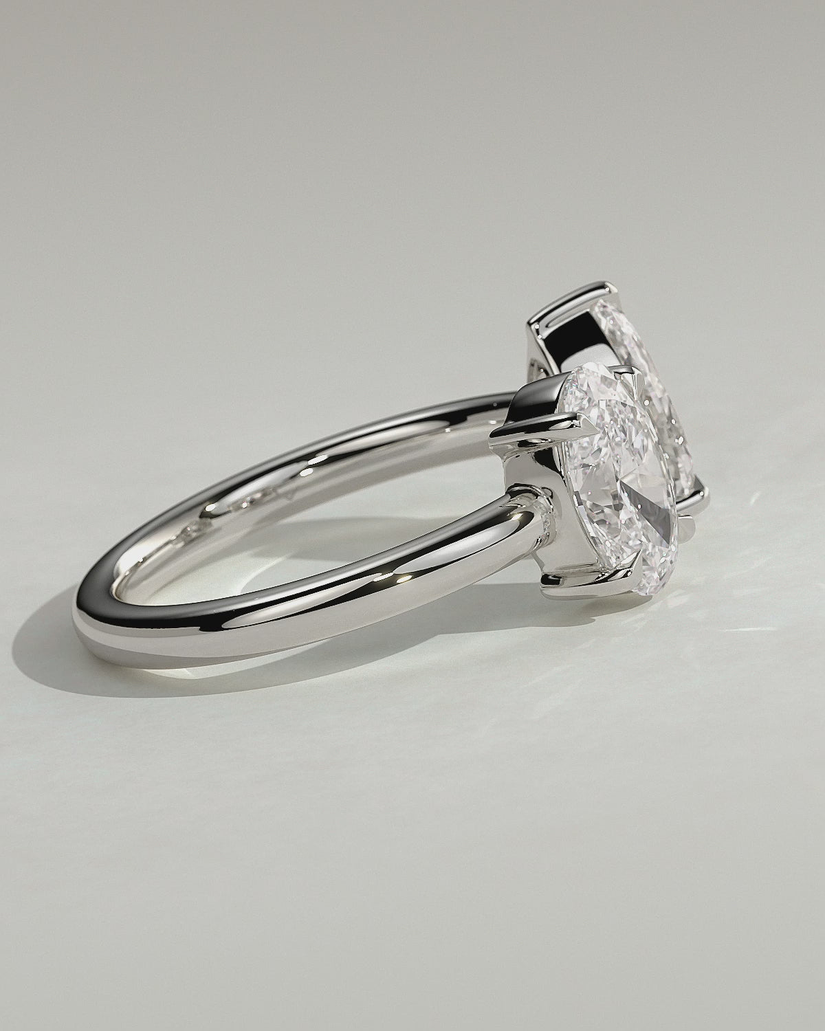 Noriquea Oval and Pear Toi et Moi Lab Grown Diamond Engagement Ring | IGI Certified