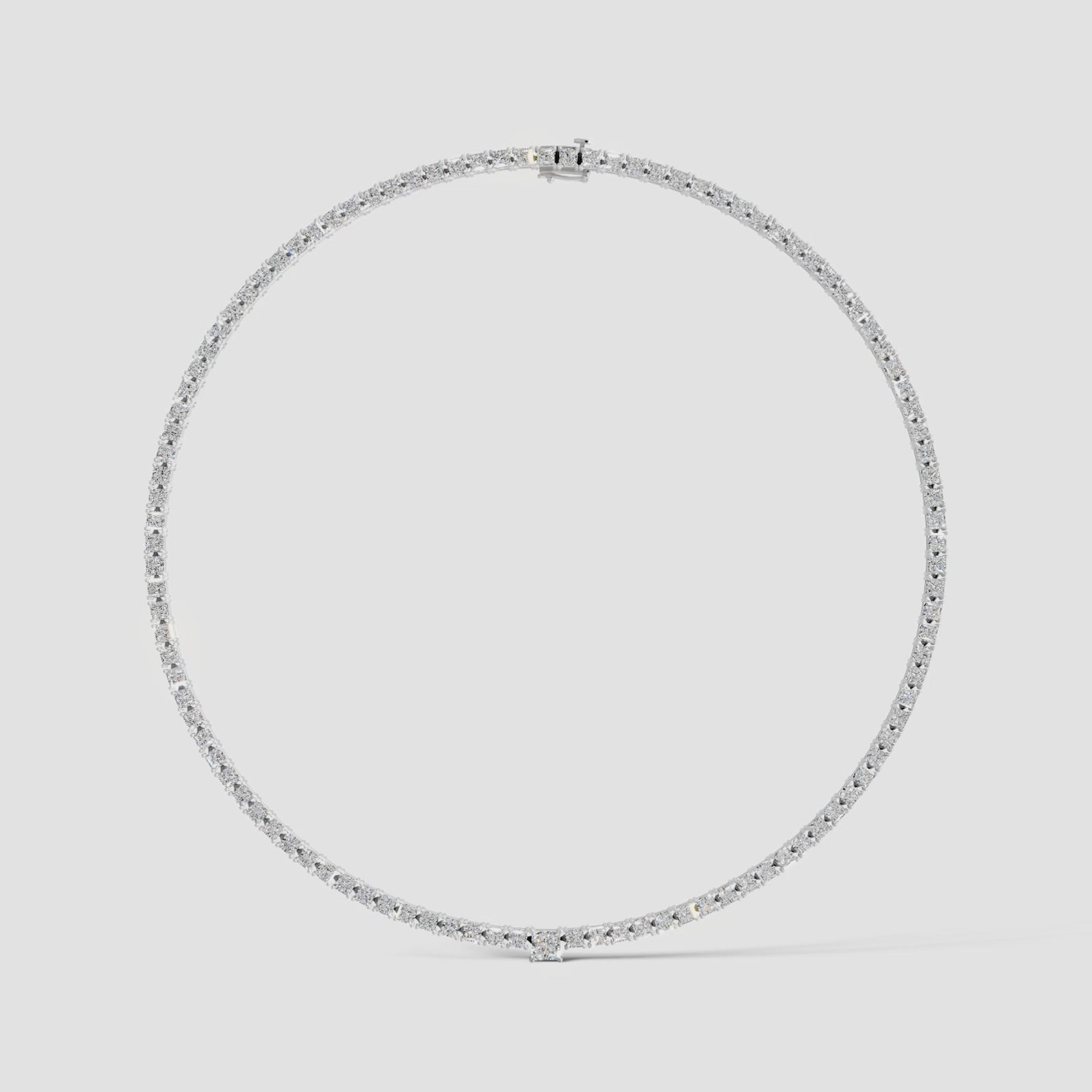 white :: elegant princess lab grown diamond necklace for formal occasions