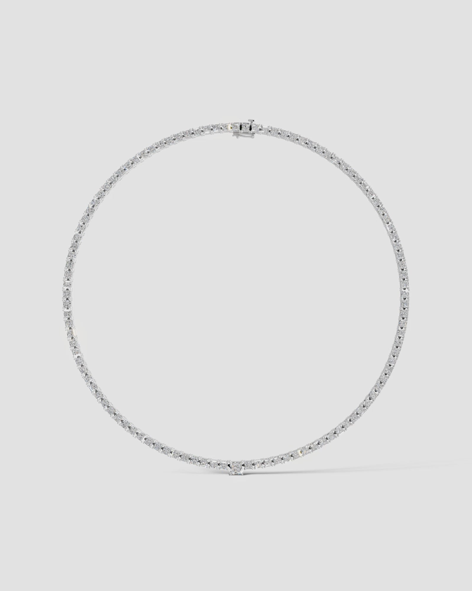 white :: elegant princess lab grown diamond necklace for formal occasions