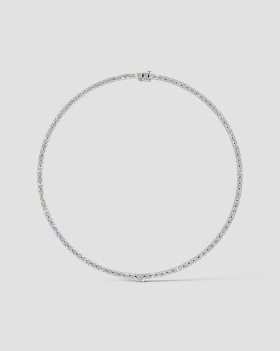 white :: elegant princess lab grown diamond necklace for formal occasions