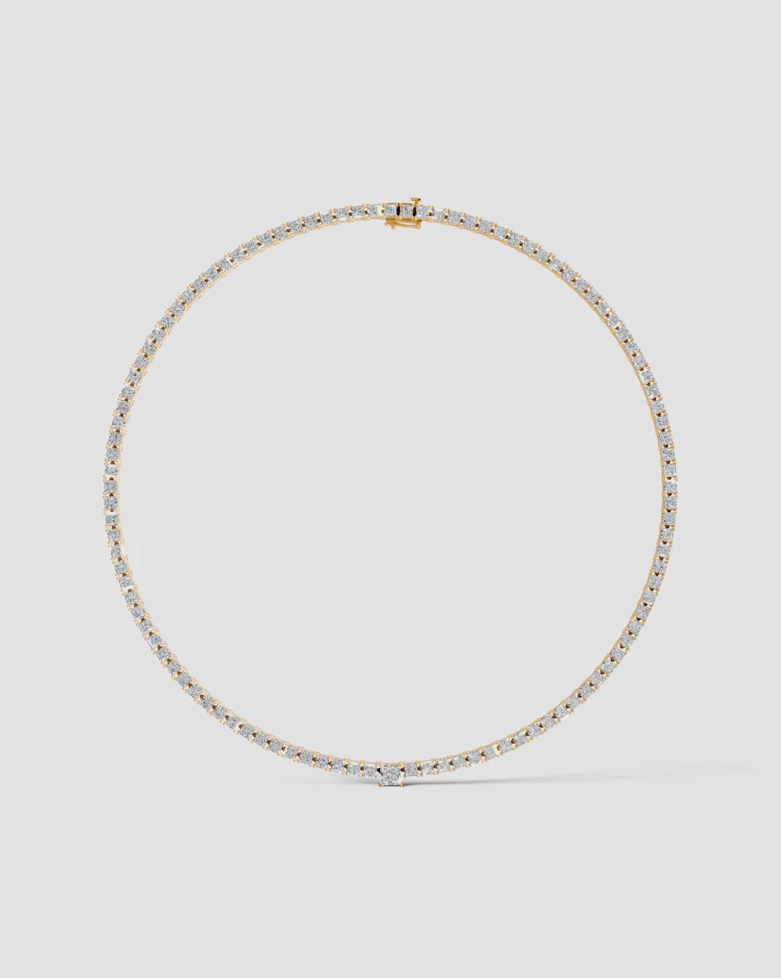 yellow :: elegant princess lab grown diamond necklace for formal occasions