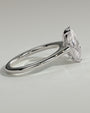 White :: Lunvique 1.8ct pear and 1.5ct marquise toi et moi lab grown diamond engagement ring 360 view white gold IGI certified two stone ring