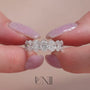 Common :: 7ct oval lab grown diamond eternity ring in white gold featuring IGI certified diamonds. An ultra luxury full diamond band with brilliant sparkle and elongated oval design, created for bold statement styling, stacking, and collector-level occasions.