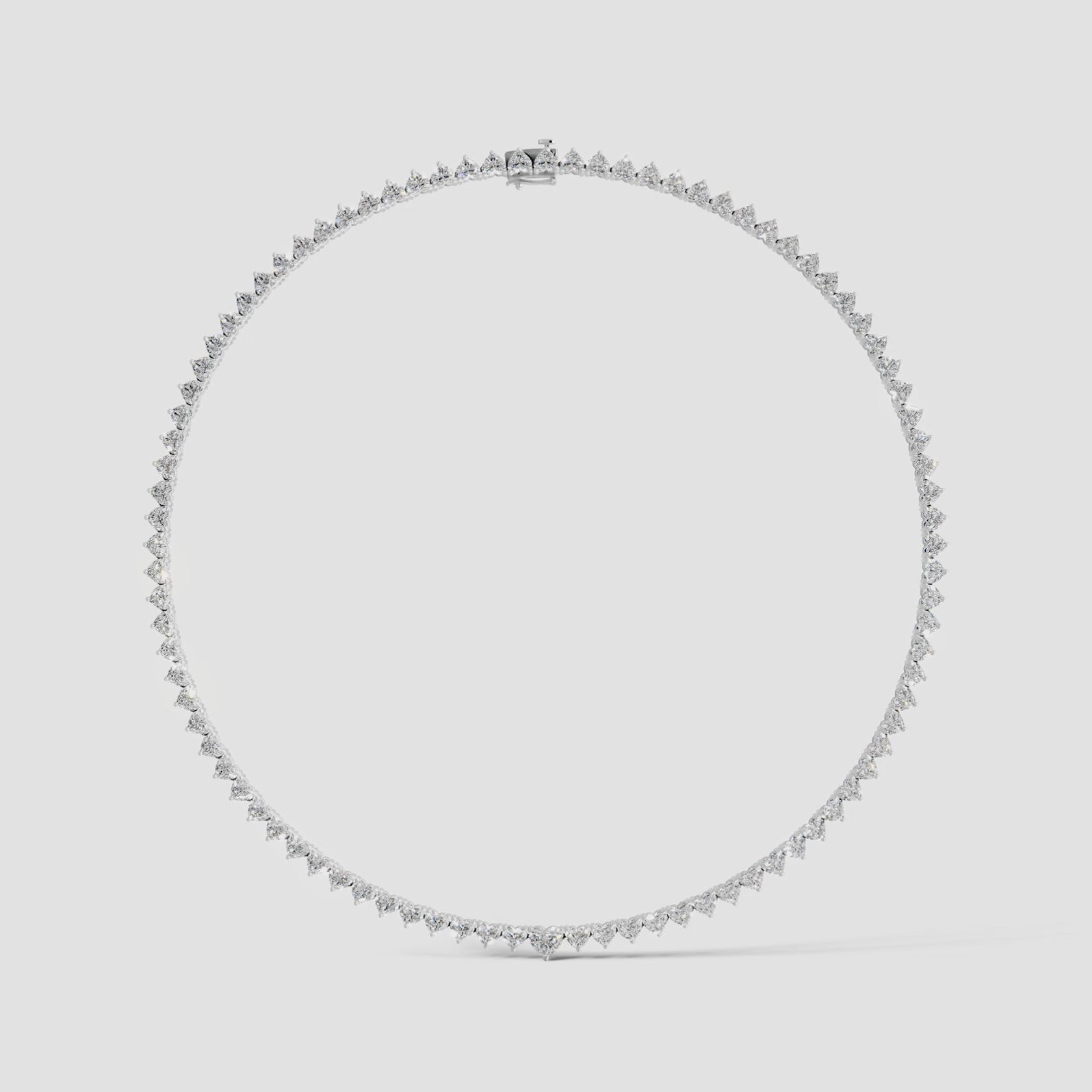 white :: elegant heart lab grown diamond necklace for formal occasions