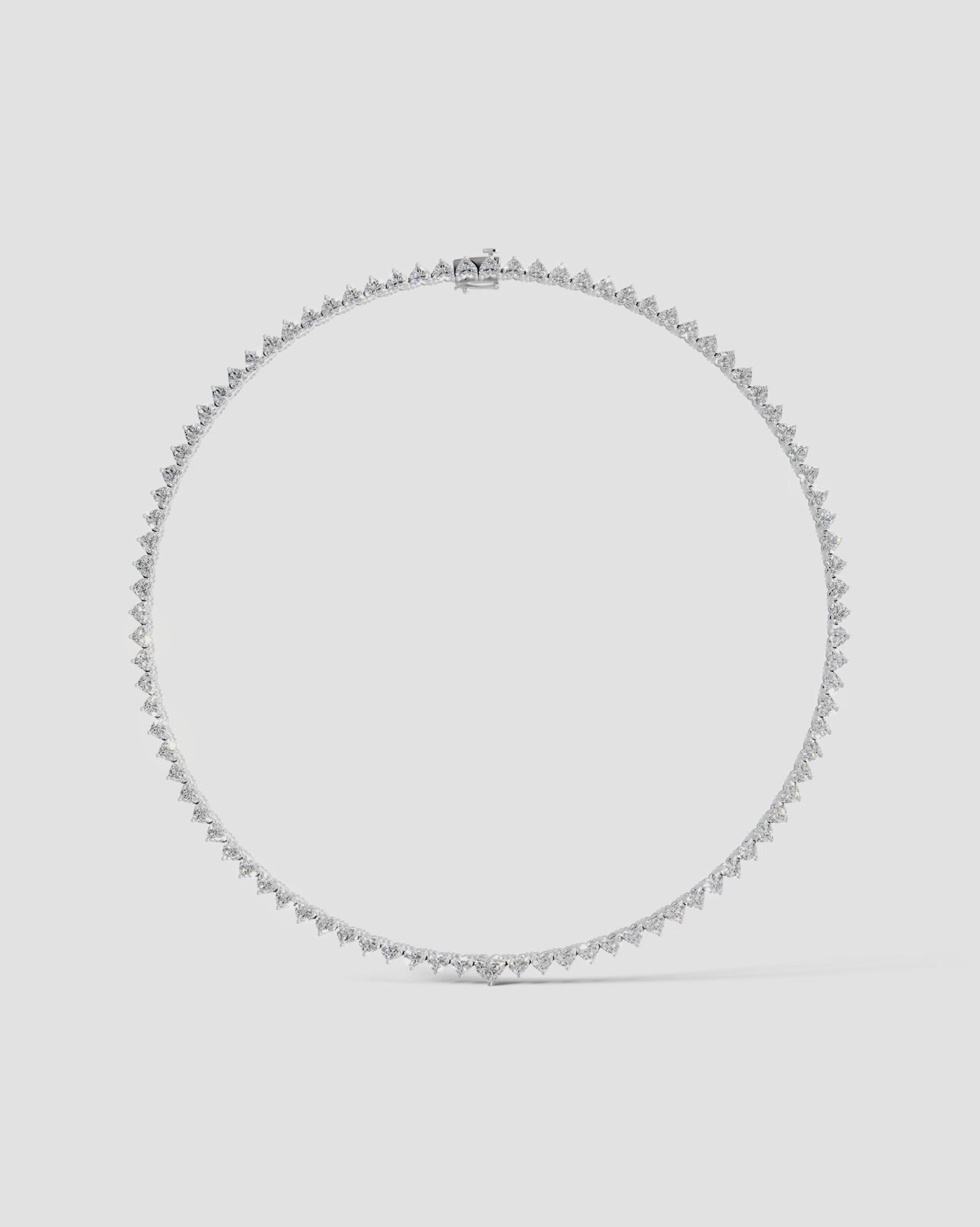 white :: elegant heart lab grown diamond necklace for formal occasions