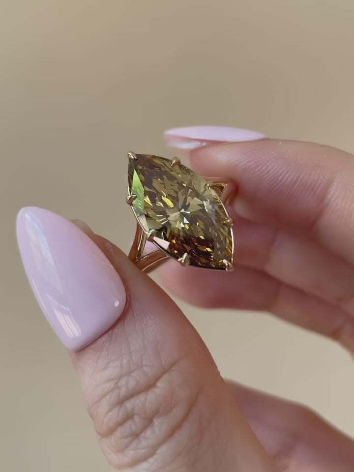 Common :: Unii Jewels 3.01ct Yellow Marquise solitaire engagement ring video