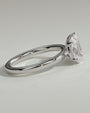 White :: Zorentia pear and oval toi et moi lab grown diamond engagement ring 360 view white gold IGI certified 1.5ct pear 1.5ct oval two stone ring