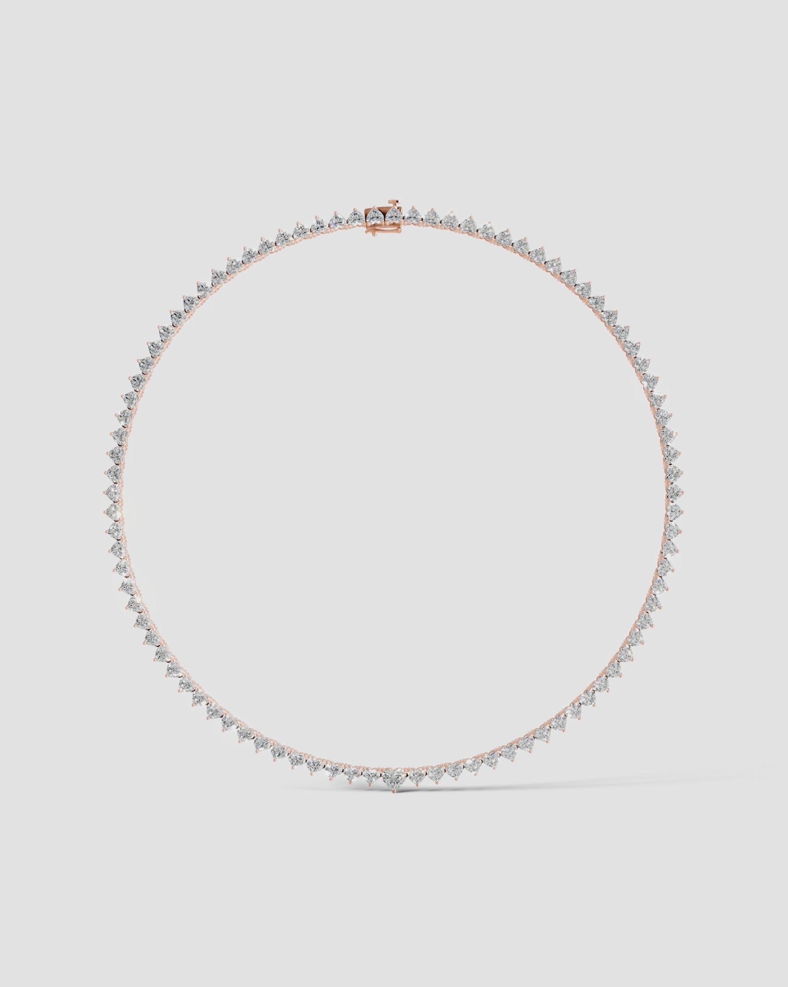 rose :: elegant heart lab grown diamond necklace for formal occasions