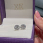 White :: round lab grown diamond stud earrings minimal solitaire white gold timeless fine jewelry