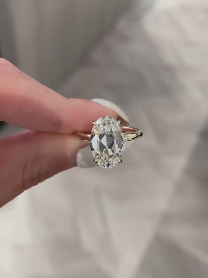 Common :: Unii Jewels 2.10TCW Antique Oval Hidden Halo engagement ring video