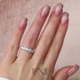 White | Rose :: Zenorique 4ct Round U Prong Lab Grown Diamond Eternity Ring White Gold IGI Certified