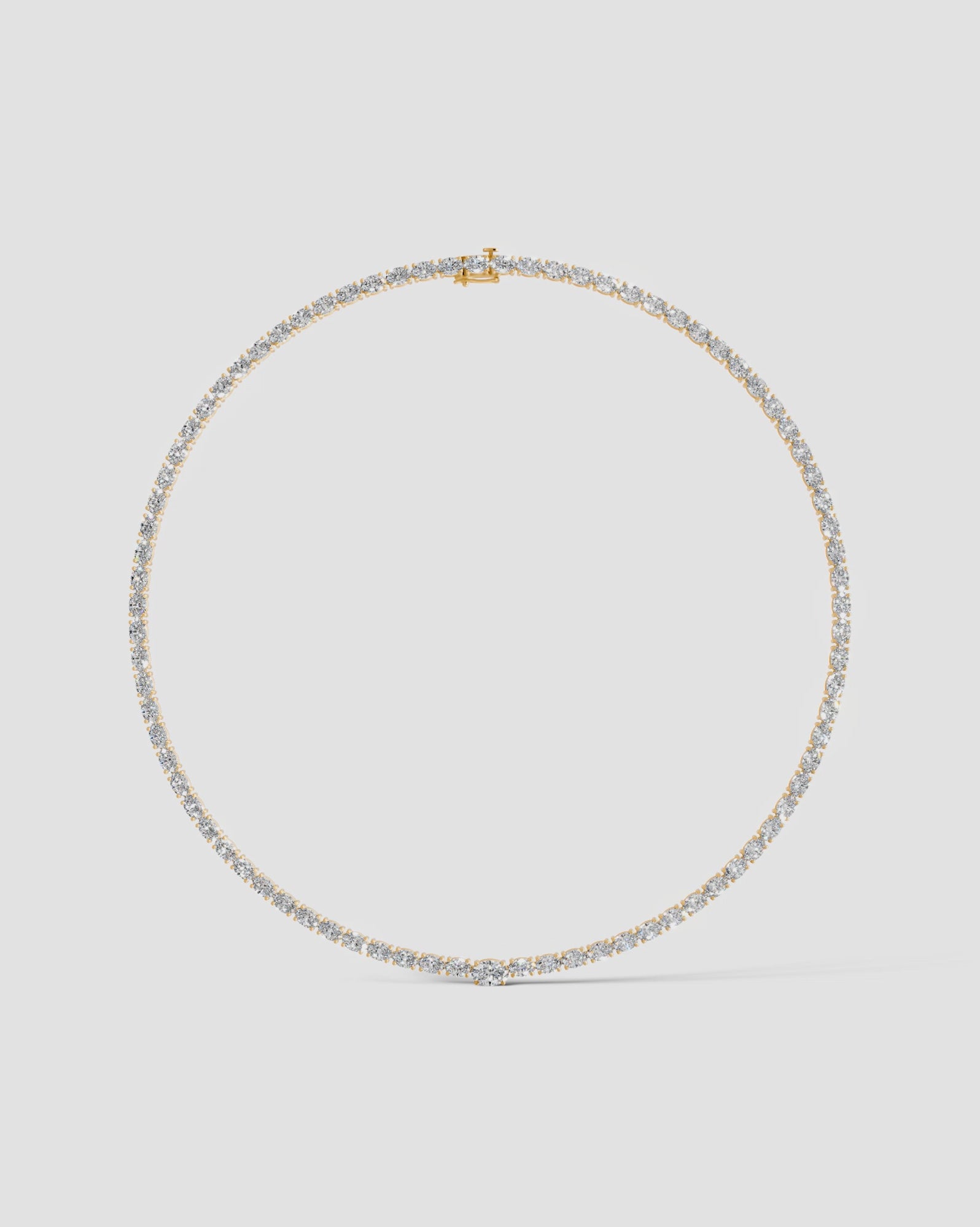yellow :: elegant oval lab grown diamond necklace for formal occasions