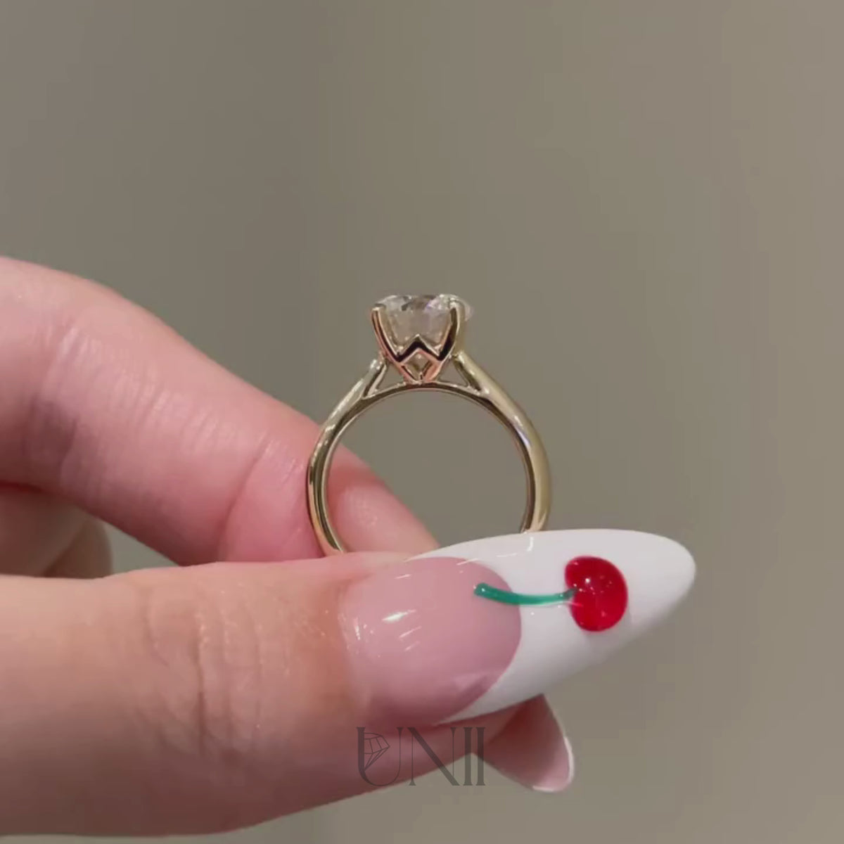 Common :: Round cut solitaire lab grown diamond ring showcase video