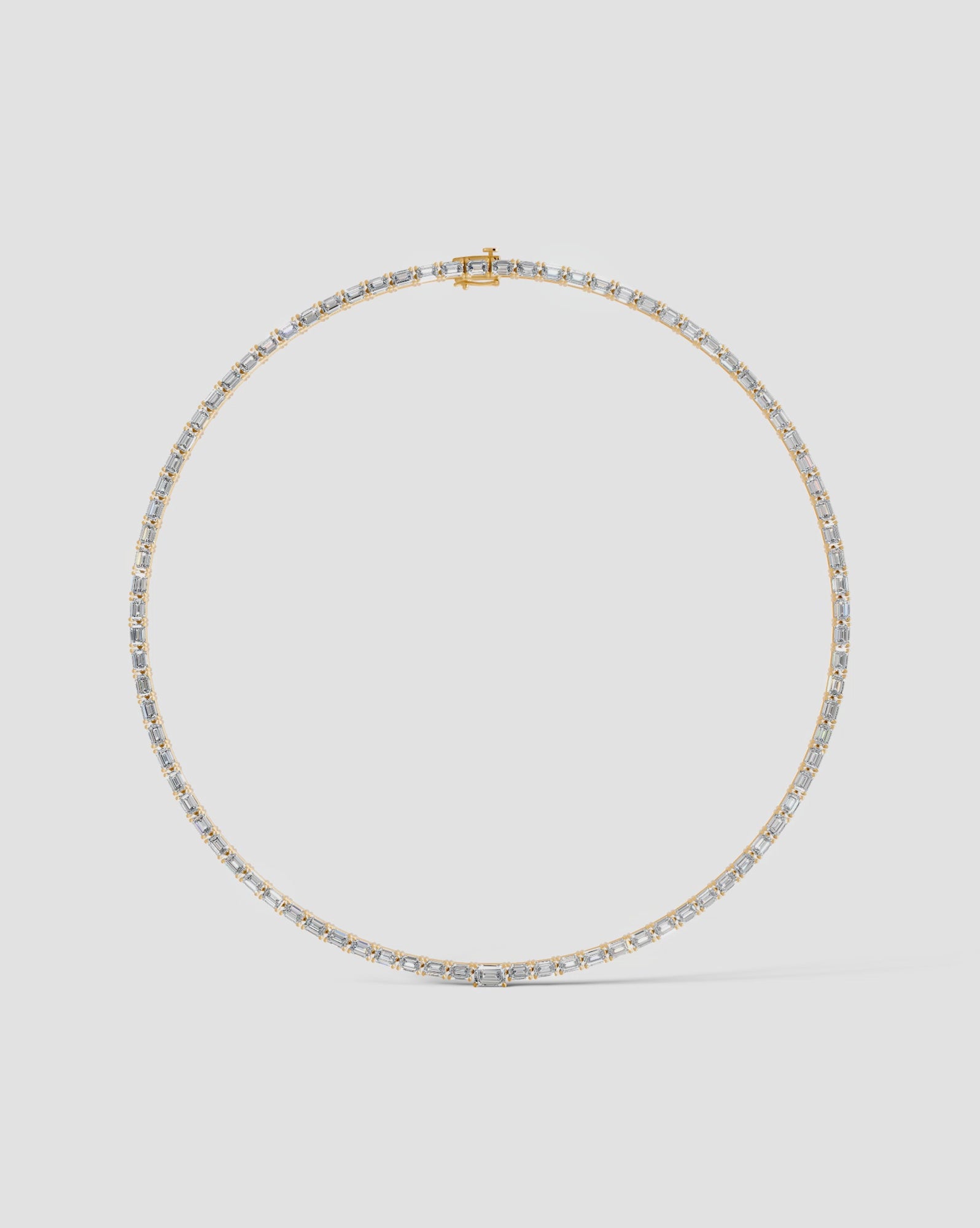 yellow :: elegant emerald lab grown diamond necklace for formal occasions