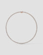 rose :: luxury round lab grown diamond rivière collier necklace IGI certified white yellow rose gold